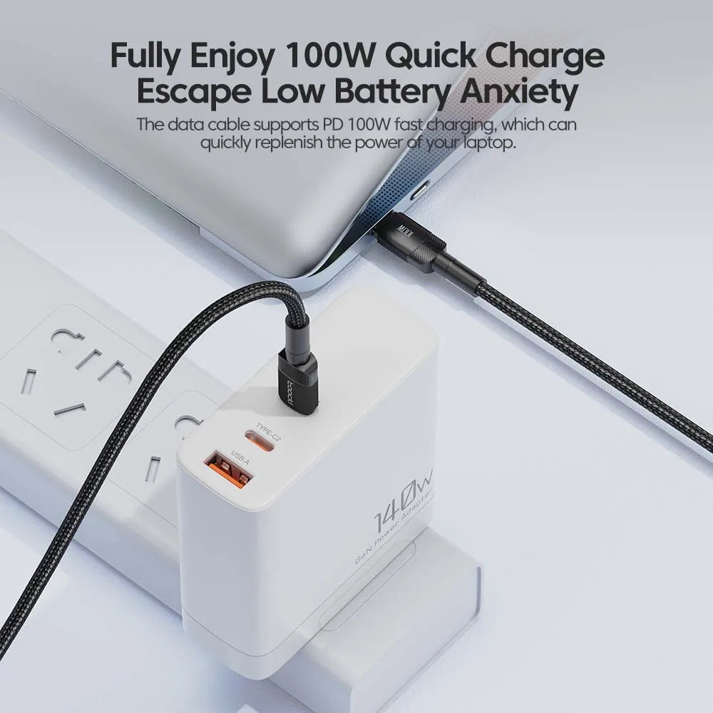 TOPK 3-in-1 USB Ladekabel – USB-C, Micro-USB & Lightning – Schnellladen für iPhone, Samsung, Huawei