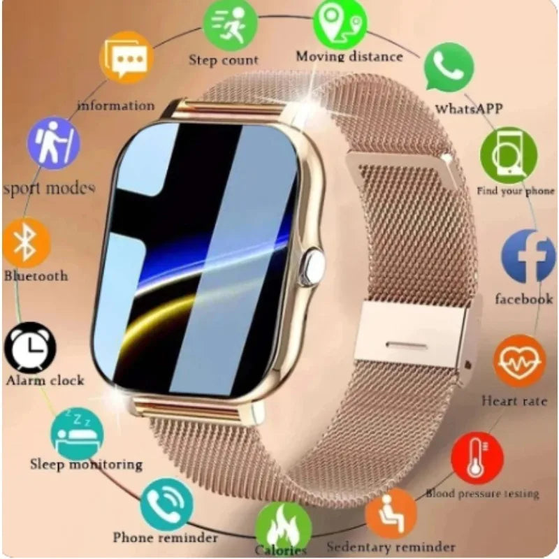 Bluetooth Call Smartwatch for Men and Women Voice Assistant Sports Fitness Android iOS New Hot Sale 1.83" 2024