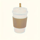 Weizenstroh Kaffeebecher | Silikondeckel | Wiederverwendbar