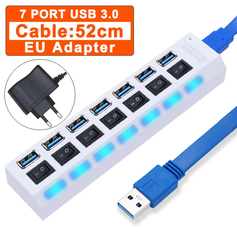 USB Hub 3.0 | 4/7 Ports | Multi-Splitter