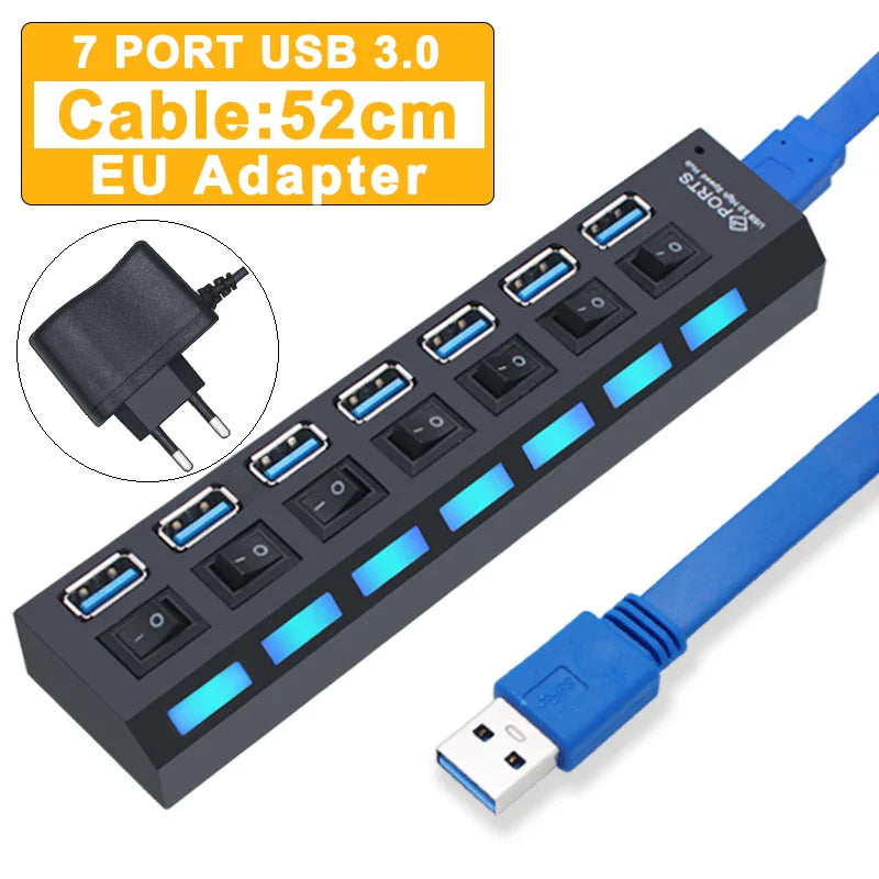 USB Hub 3.0 | 4/7 Ports | Multi-Splitter
