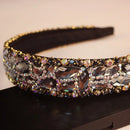 Handmade Black And Gray Luxury Crystal Stone Bridal Headbands Rhinestone Wedding Hairbands For Women Fashion Hair Accessories
