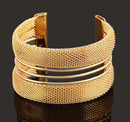 DIEZI Bijoux Gypsy Fashion Gold Silver Plated Punk Hip Hop Cuff Wide Men Bangles Arm Bracelet for Women Bracelets & Bangles