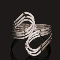 DIEZI Bijoux Gypsy Fashion Gold Silver Plated Punk Hip Hop Cuff Wide Men Bangles Arm Bracelet for Women Bracelets & Bangles