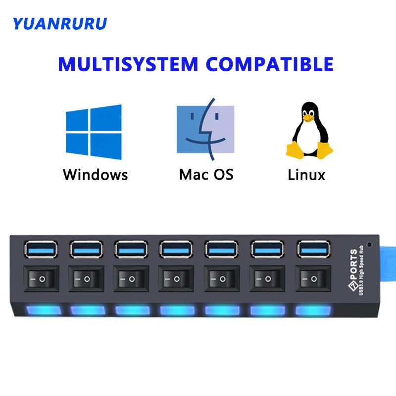 USB Hub 3.0 | 4/7 Ports | Multi-Splitter