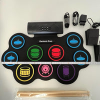 Elektrisches Roll‑Up Schlagzeug – 9 Pads – Tragbar – MIDI