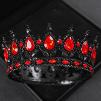 Baroque Round Wedding Crown Bridal Pageant Rhinestone Crystal Tiaras Crown Molding Headpieces For Queens and King