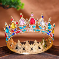 Baroque Crystal Tiaras And Crowns Headband Rhinestone Prom Diadem Crown Bridal Wedding Hair Accessories Jewelry Crown Tiara Gift