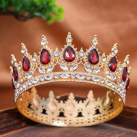 Baroque Crystal Tiaras And Crowns Headband Rhinestone Prom Diadem Crown Bridal Wedding Hair Accessories Jewelry Crown Tiara Gift
