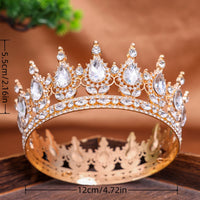 Baroque Crystal Tiaras And Crowns Headband Rhinestone Prom Diadem Crown Bridal Wedding Hair Accessories Jewelry Crown Tiara Gift