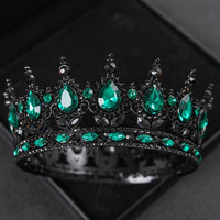 Baroque Round Wedding Crown Bridal Pageant Rhinestone Crystal Tiaras Crown Molding Headpieces For Queens and King