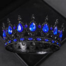 Baroque Round Wedding Crown Bridal Pageant Rhinestone Crystal Tiaras Crown Molding Headpieces For Queens and King