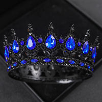 Baroque Round Wedding Crown Bridal Pageant Rhinestone Crystal Tiaras Crown Molding Headpieces For Queens and King