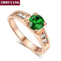 ZHOUYANG Wedding Ring For Women Classical 6mm Prong Setting Cubic Zirconia Engagement Fashion Jewelry Brithday Gift R051 R052