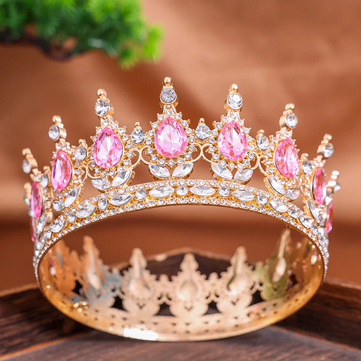 Baroque Crystal Tiaras And Crowns Headband Rhinestone Prom Diadem Crown Bridal Wedding Hair Accessories Jewelry Crown Tiara Gift