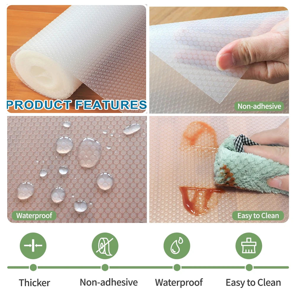 Eva Umweltfreundliche Möbelunterlage – Wasser- & Ölresistent, Schimmel- & Feuchtigkeitsschutz für Küche, Schubladen & Kleiderschränke