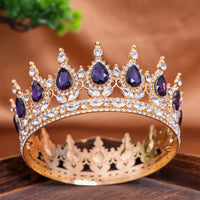 Baroque Crystal Tiaras And Crowns Headband Rhinestone Prom Diadem Crown Bridal Wedding Hair Accessories Jewelry Crown Tiara Gift