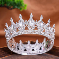 Baroque Crystal Tiaras And Crowns Headband Rhinestone Prom Diadem Crown Bridal Wedding Hair Accessories Jewelry Crown Tiara Gift
