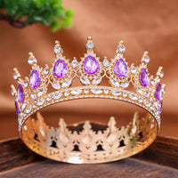 Baroque Crystal Tiaras And Crowns Headband Rhinestone Prom Diadem Crown Bridal Wedding Hair Accessories Jewelry Crown Tiara Gift