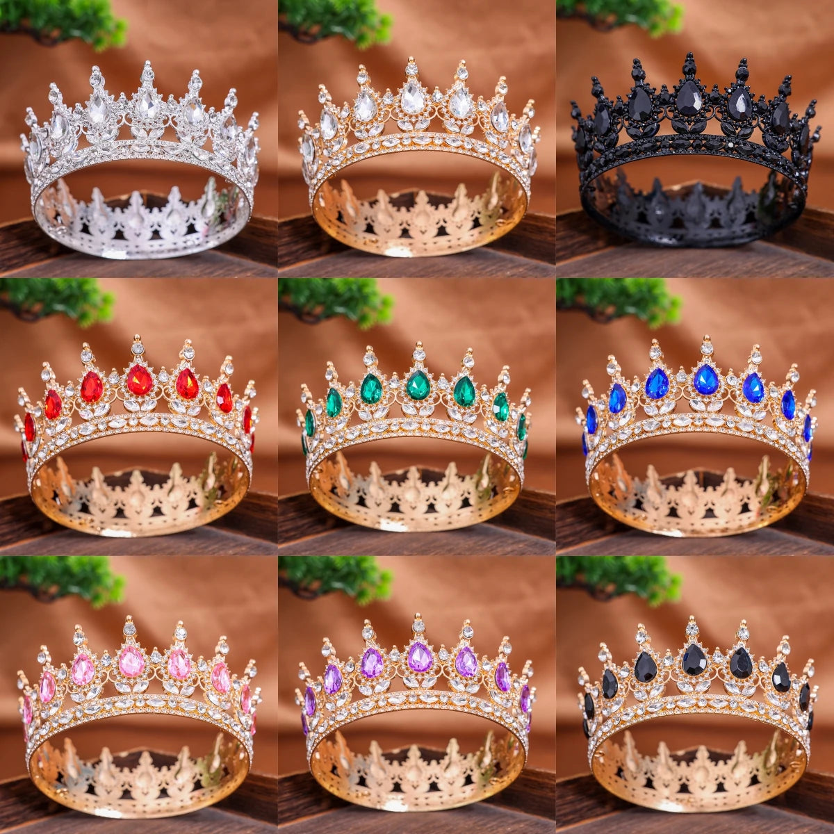 Baroque Crystal Tiaras And Crowns Headband Rhinestone Prom Diadem Crown Bridal Wedding Hair Accessories Jewelry Crown Tiara Gift