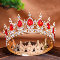 Baroque Crystal Tiaras And Crowns Headband Rhinestone Prom Diadem Crown Bridal Wedding Hair Accessories Jewelry Crown Tiara Gift