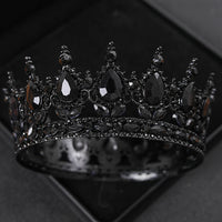 Baroque Round Wedding Crown Bridal Pageant Rhinestone Crystal Tiaras Crown Molding Headpieces For Queens and King