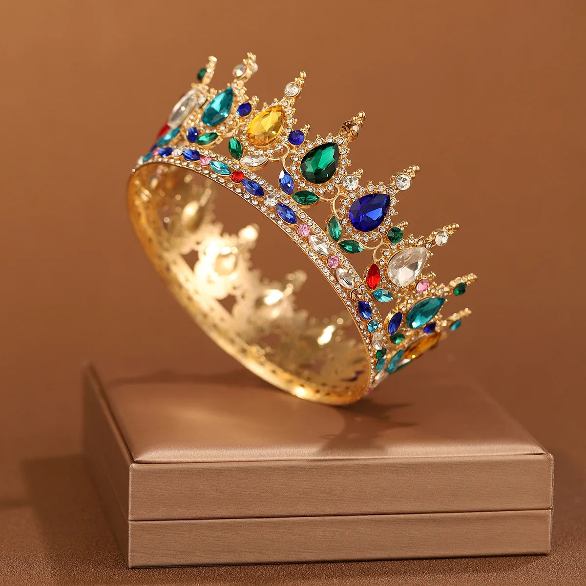 Bridal Headwear Multicolor Luxurious Style Exquisite Ladies' Beauty Pageant Wedding Crown