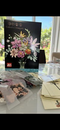 Bunter Blumenstrauß Bausatz – Farbenfrohe Blumenkreation zum Selberbauen!