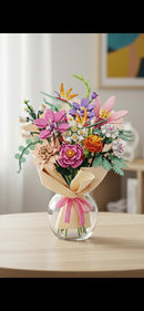 Bunter Blumenstrauß Bausatz – Farbenfrohe Blumenkreation zum Selberbauen!