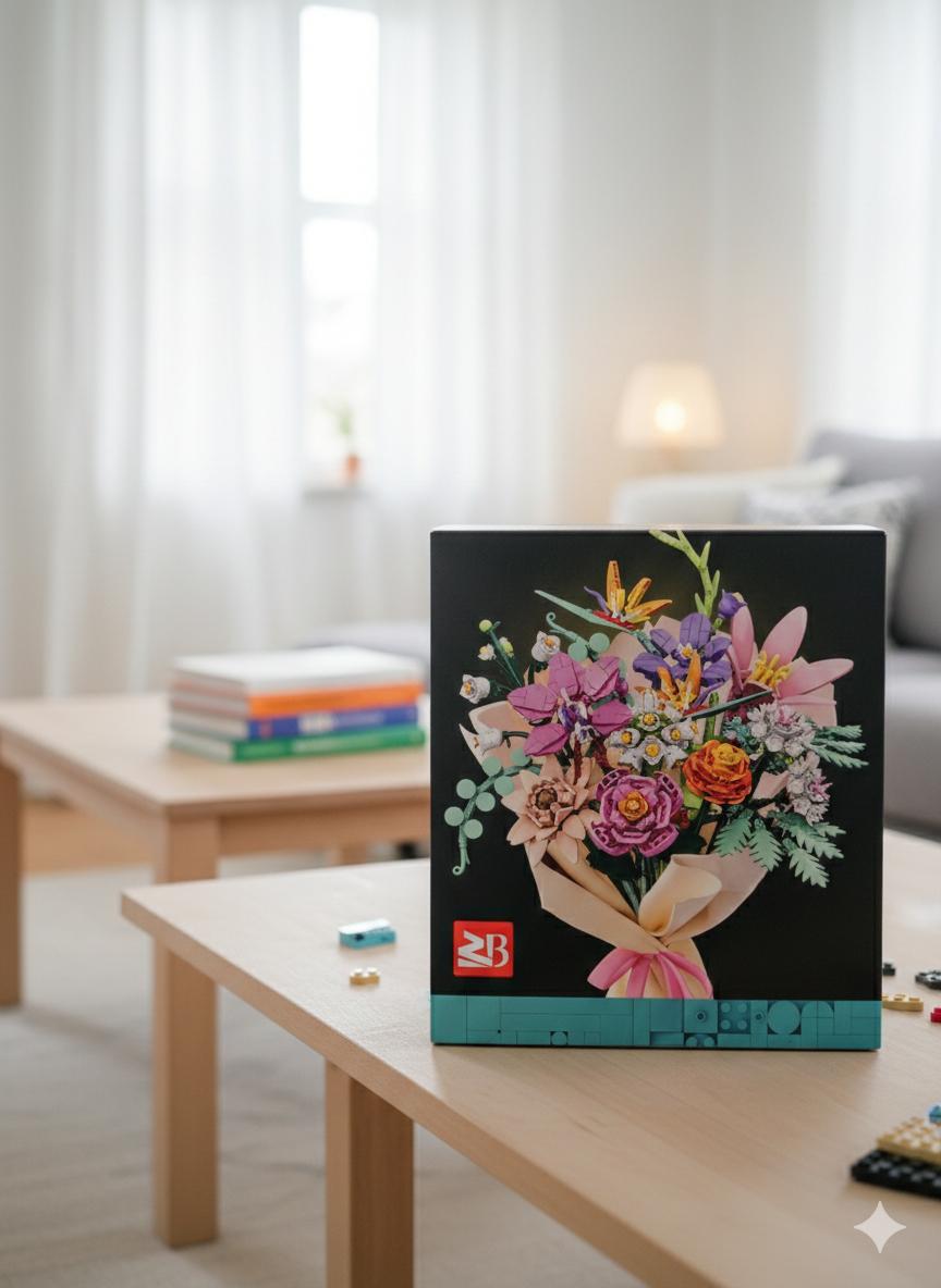 Bunter Blumenstrauß Bausatz – Farbenfrohe Blumenkreation zum Selberbauen!