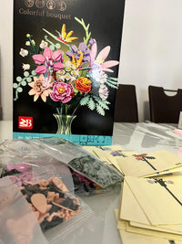 Bunter Blumenstrauß Bausatz – Farbenfrohe Blumenkreation zum Selberbauen!