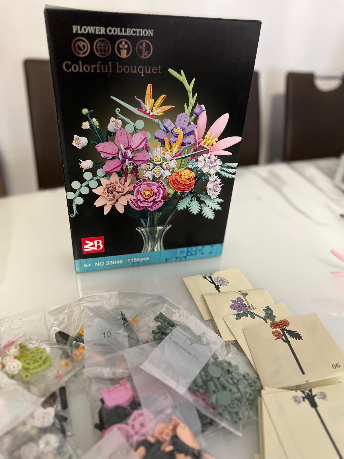 Bunter Blumenstrauß Bausatz – Farbenfrohe Blumenkreation zum Selberbauen!