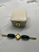 Goldene Damenuhr – Clover Edition Schwartz