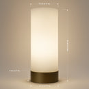 Woven Glow – Zylinderförmige Tischlampe mit 3D-gedrucktem Korbmuster & warmem Licht