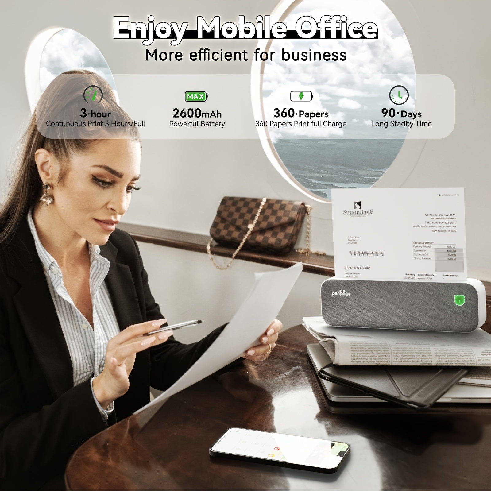 PeriPage A40 | Tragbarer Inkless Thermodrucker | Wireless