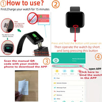 Smartwatch For Women Men Watches Heart Rate Monitor Electronic Fitness Smart Watch Calories Music Player 116Plus Y68 Bracelet